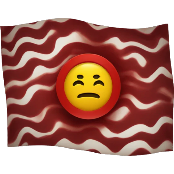A wavy black and red rectangle with a yellow circle in the middle  emoji