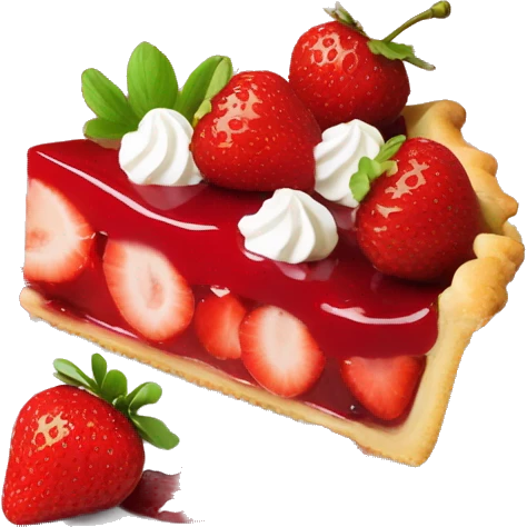 Aardbeientaart met kersen Strawberry pie with cherries  emoji