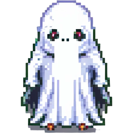 pixel art ghost emoji