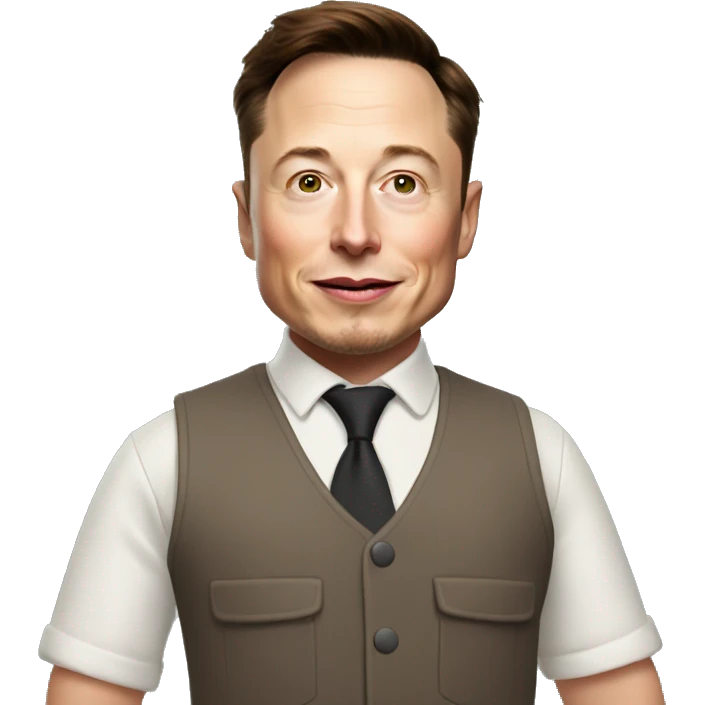 elon musk as a kindergarden teach emoji