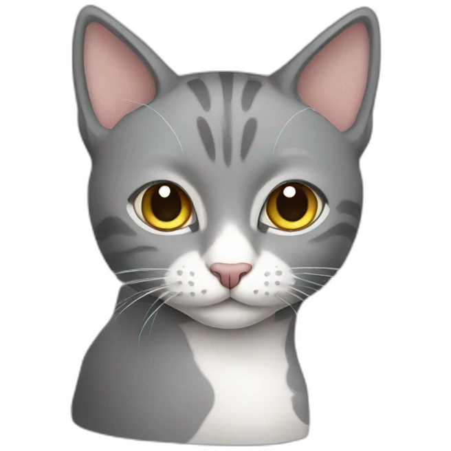 Gray cat emoji