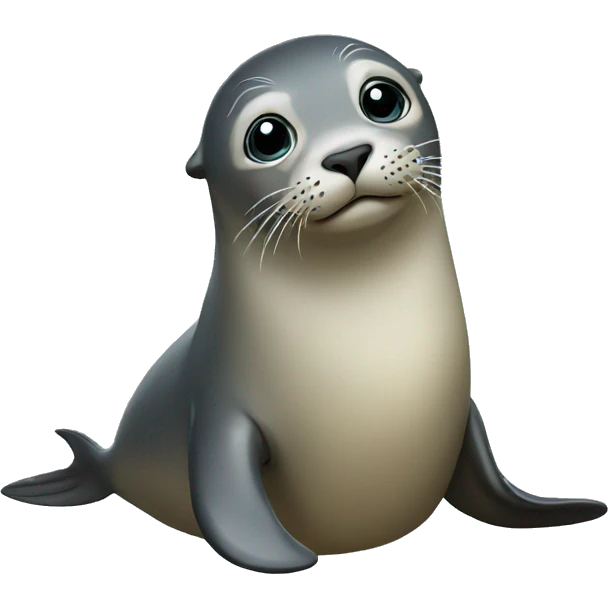 Seal looking up emoji