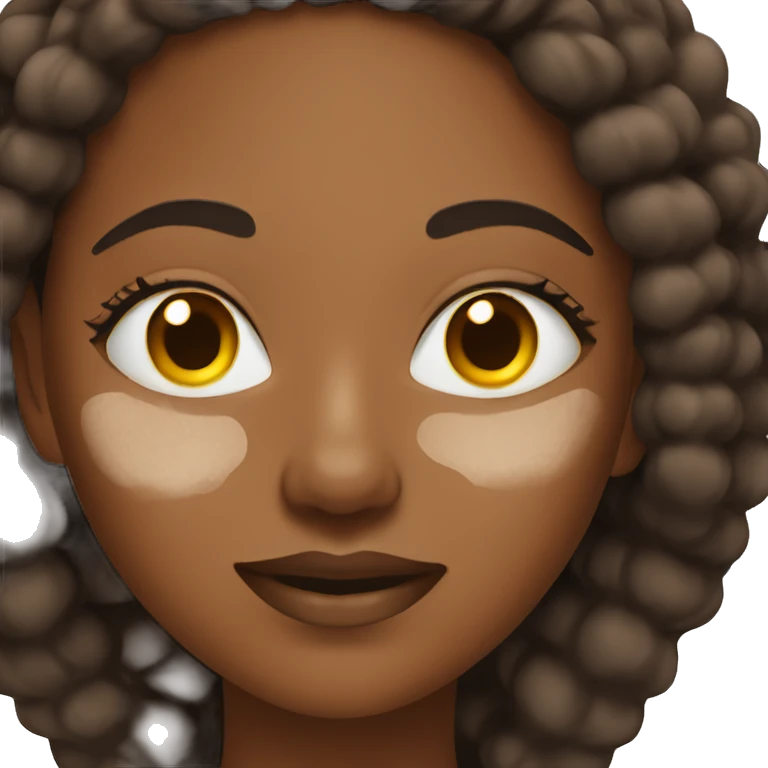 African American woman doing skincare emoji