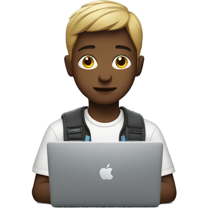 boy with a macbook emoji