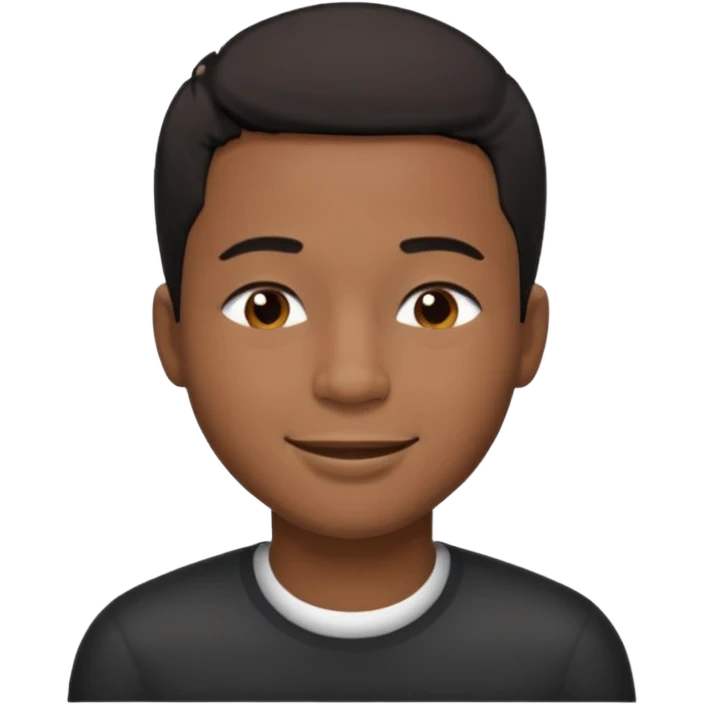 a black dude with a smile so big it reaches his ears emoji