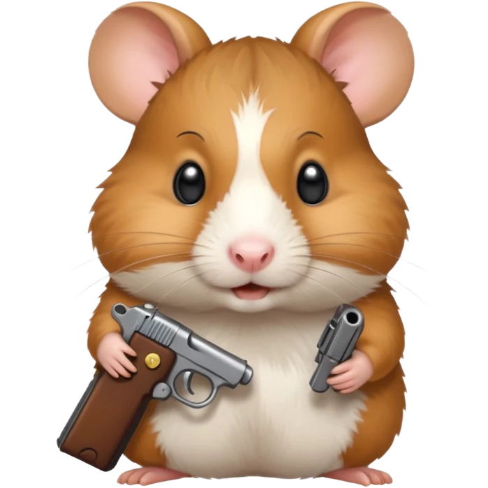 hamster with gun emoji