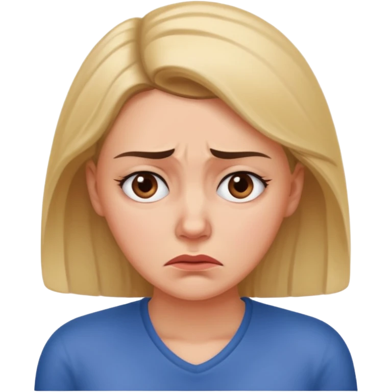 A worried woman emoji