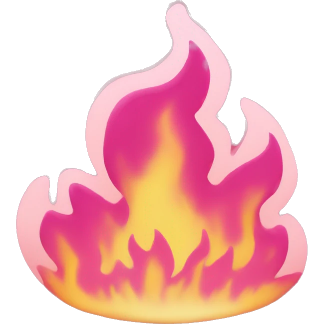 Pink fire emoji