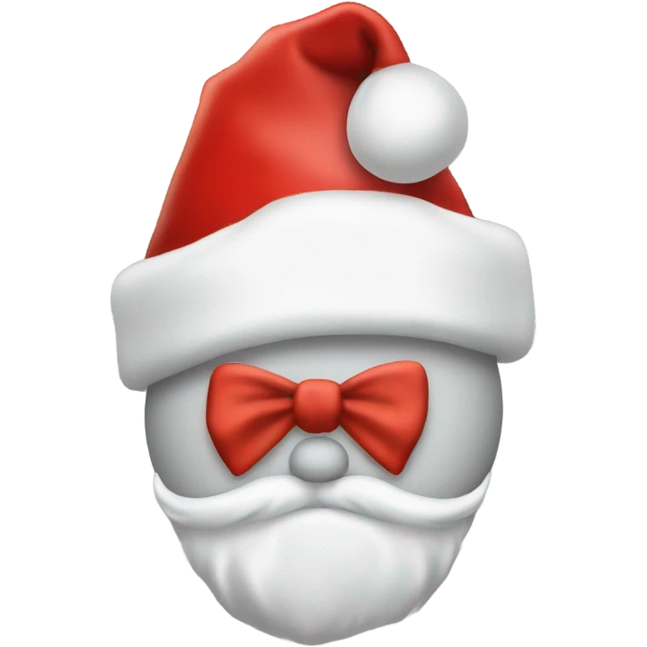 Christmas red Santa hat with bow  emoji