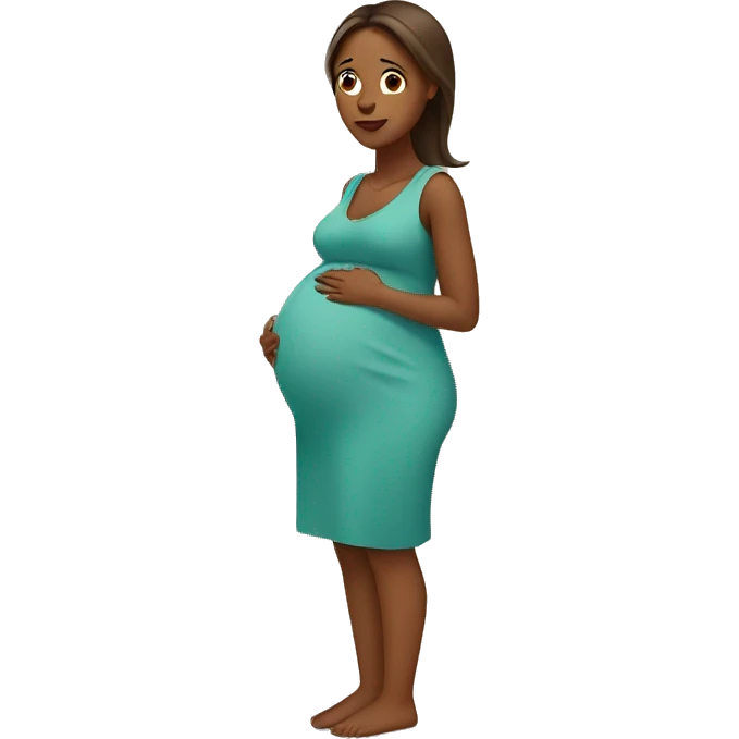 Brown pregnant woman  emoji