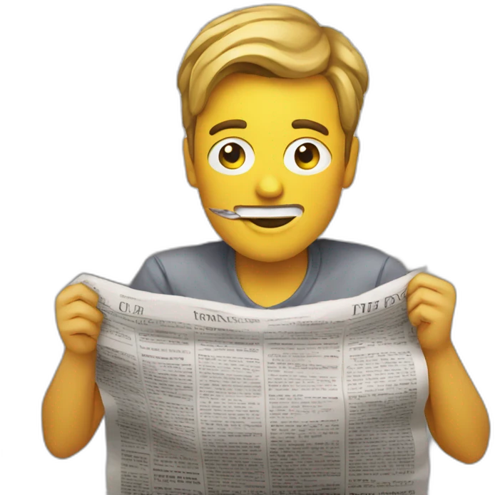 hungry designer in a newspaper emoji