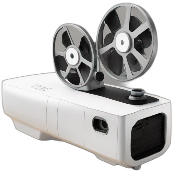 SMARTWALL Movie Projector small White Round on Table emoji