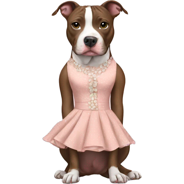 Pit bull in a dress  emoji