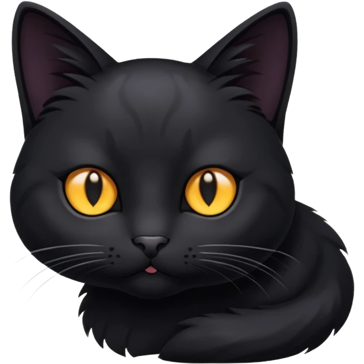 Solin wäre ein Kater mit nachtschwarzem, glänzendem Fell, kräftig gebaut und zugleich von seltener Eleganz. Sein Blick – tief und warm – scheint in die Seele zu führen, während seine Bewegung lautlos ist wie ein Schatten, der sich still an die Seite schmiegt.ihn nichts auf der Welt erschüttern. emoji