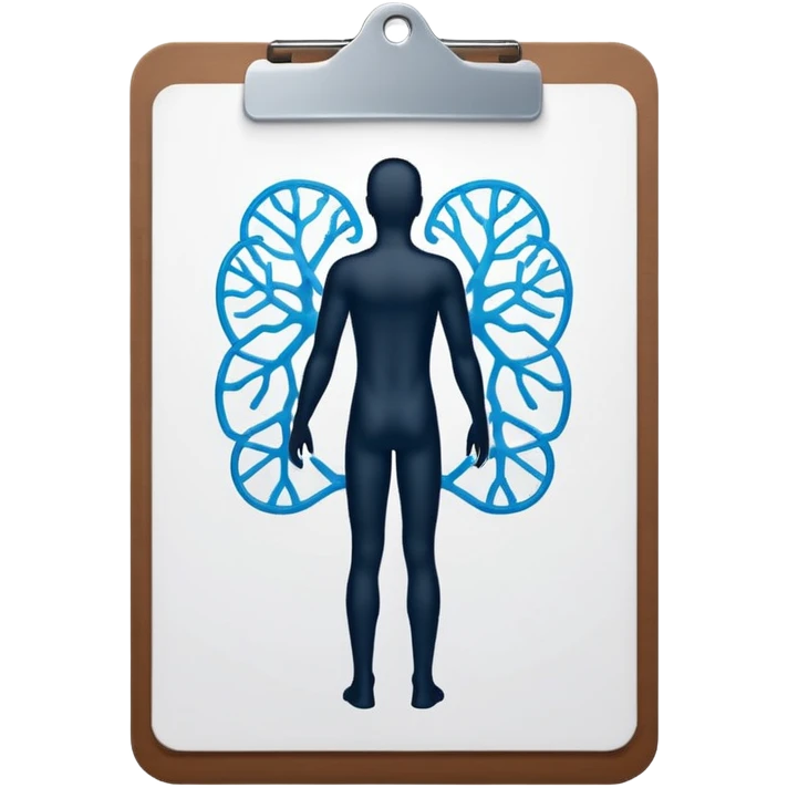clipboard with a person silhouette and a neural network symbol emoji