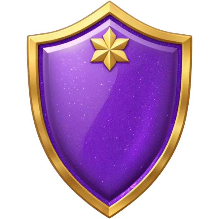 Purple Glitter military medal shield emoji