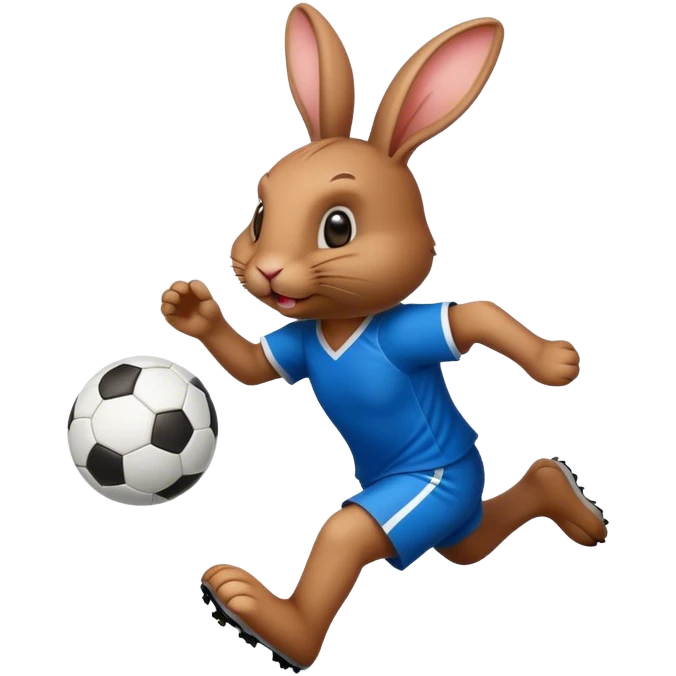Rabbit playing soccer  emoji
