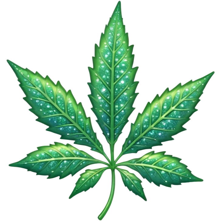 sparkling weed leaf emoji