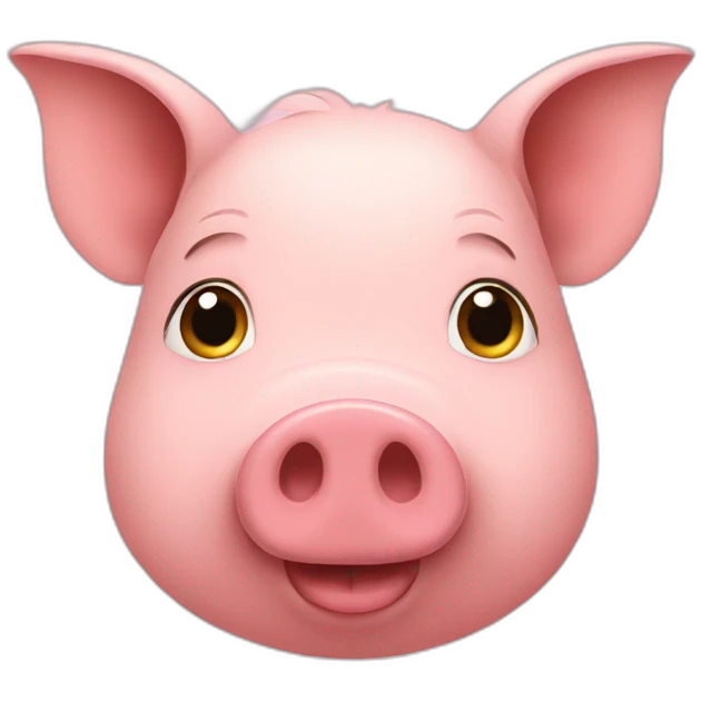 pig-with-hair emoji