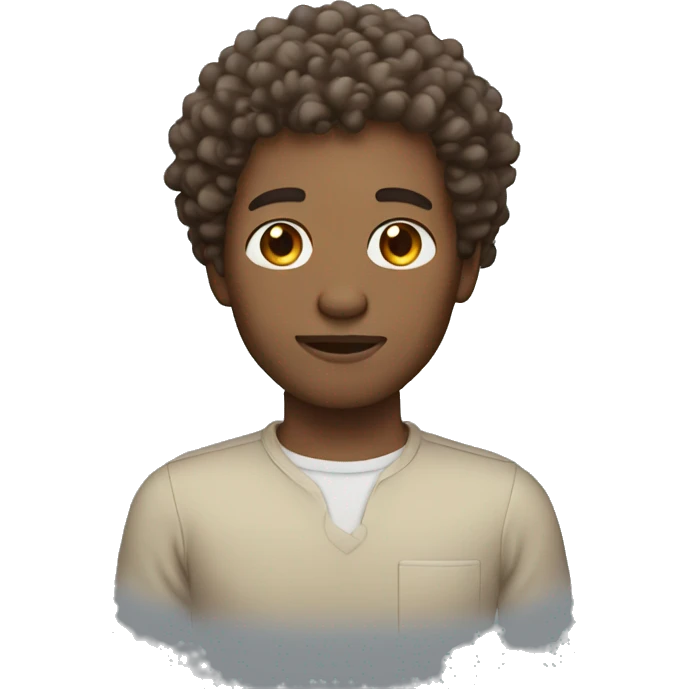 Pale Brown Skin and Curly Hair Dad emoji