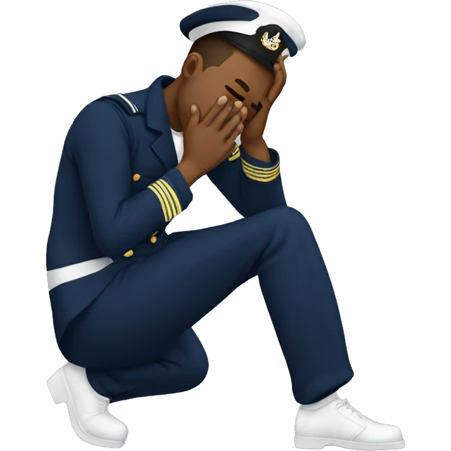 Navy sailor puking on the ground  emoji