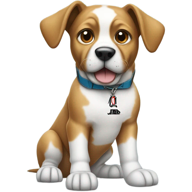 Dog wearing Jordan 4s emoji
