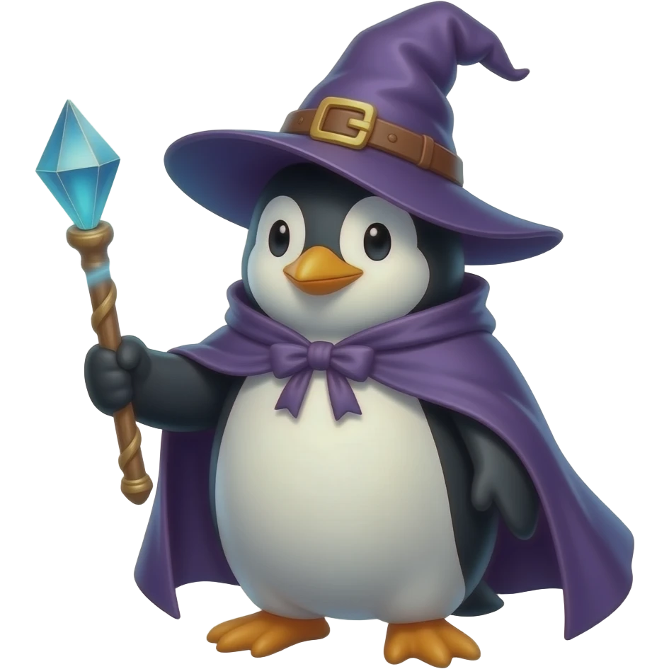 Penguin Wizard emoji