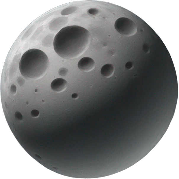 Grey moon emoji