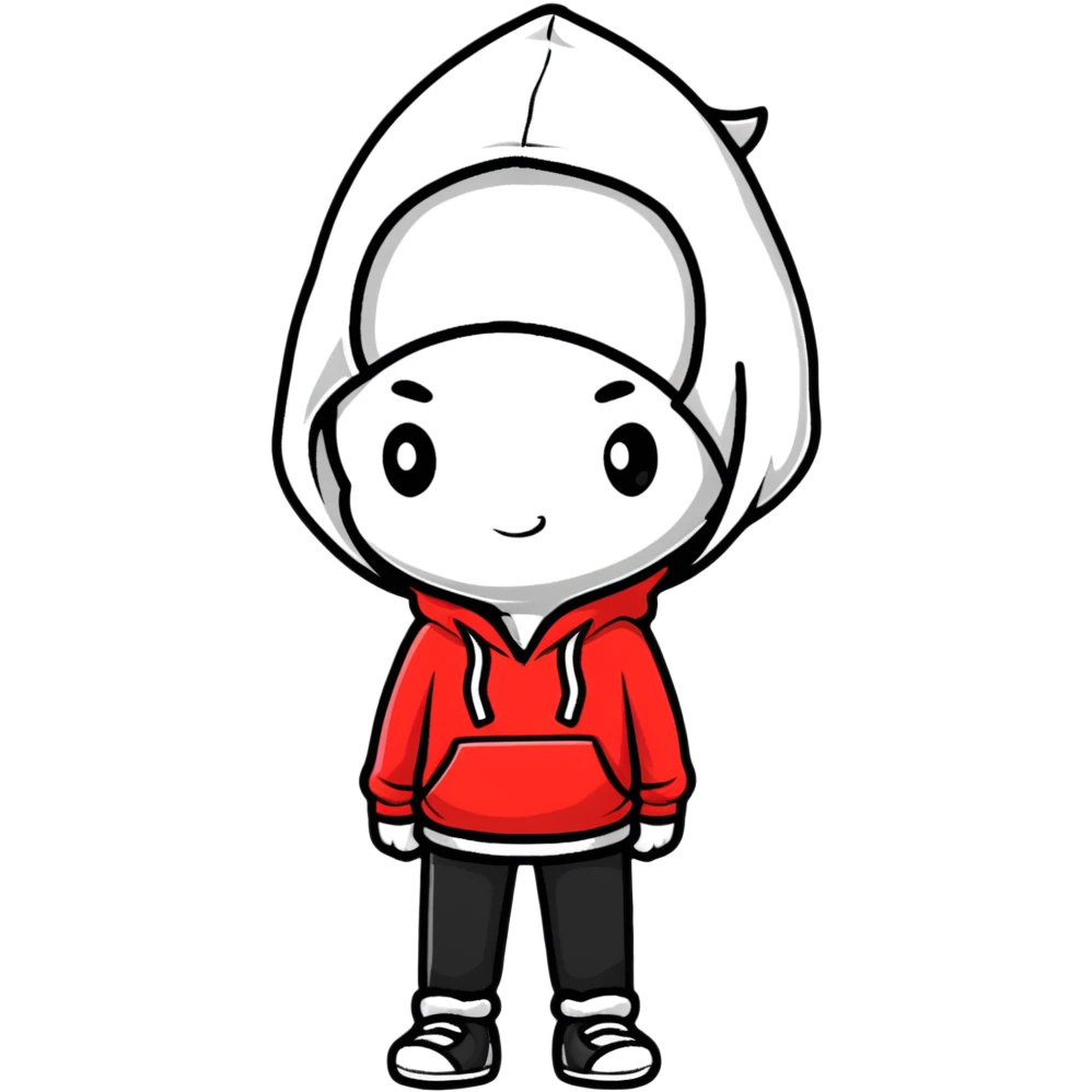 Red hoodie, soft and cozy emoji