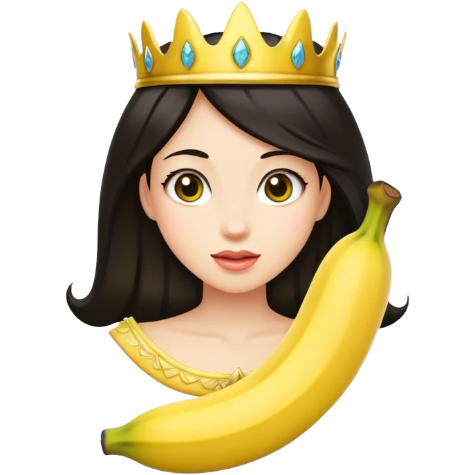 banana princess with dark hair  emoji