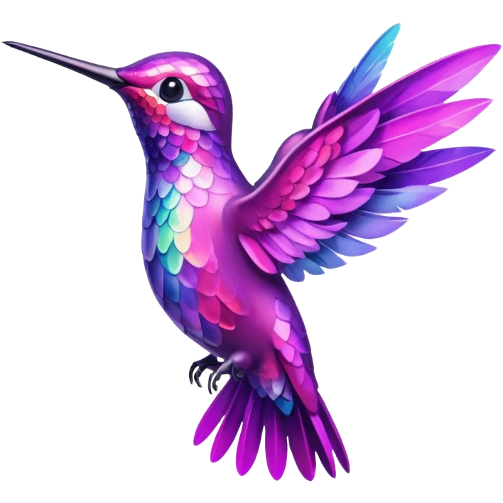 Pink/purple hummingbird emoji emoji