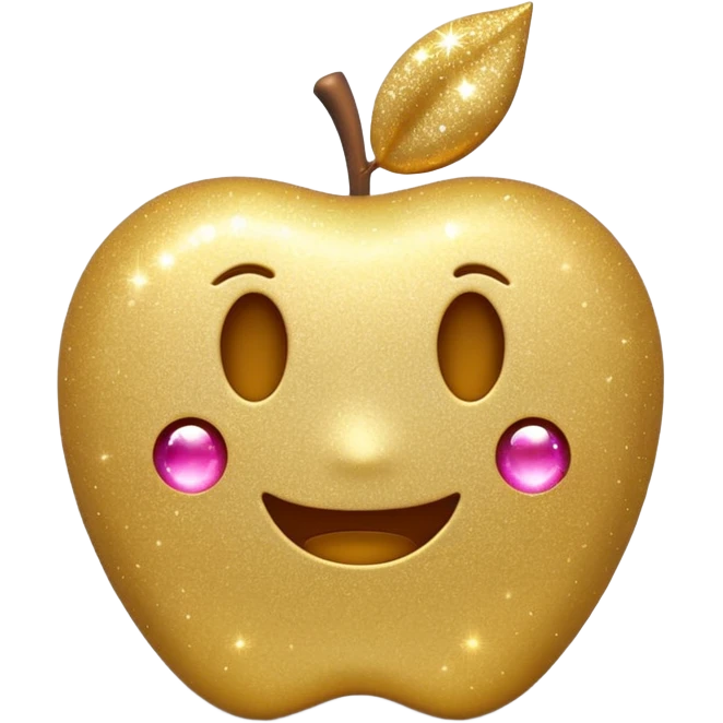 3D Apple-style emoji of fine, tiny glitter dust, sparkling brightly like magical dust. Small particles, glossy, smooth, soft shadows, white background.

 emoji