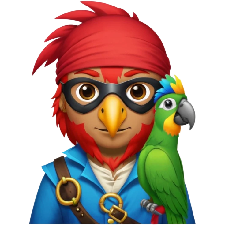 pirate and parrot emoji