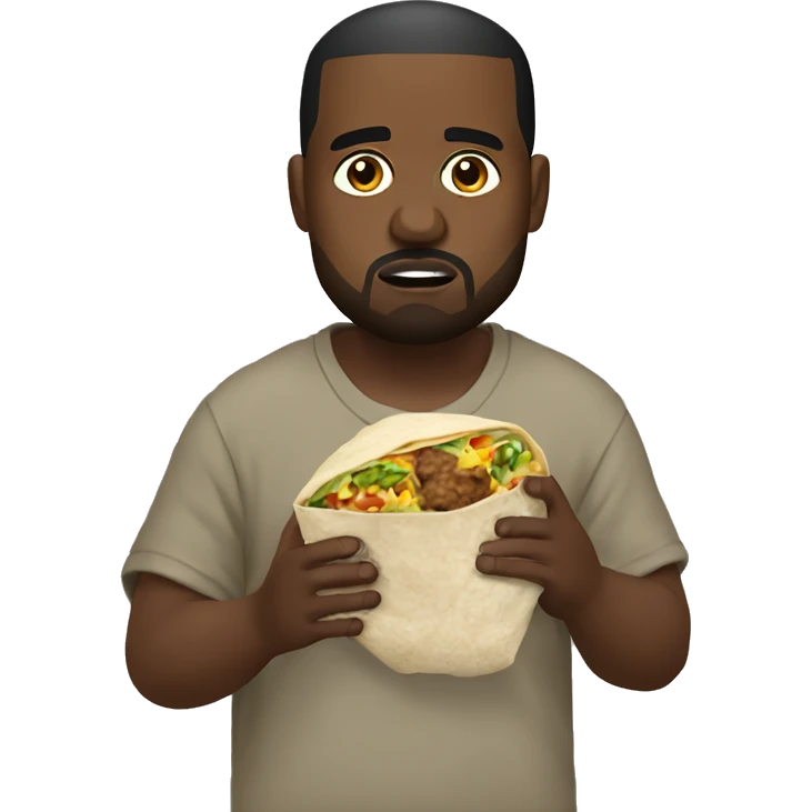 kanye west with a burrito  emoji