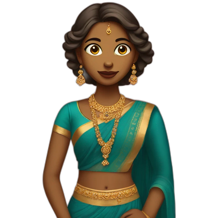 Brown Girl in chaniya choli emoji