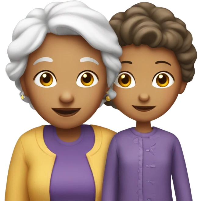 Grandmother with a girl emoji