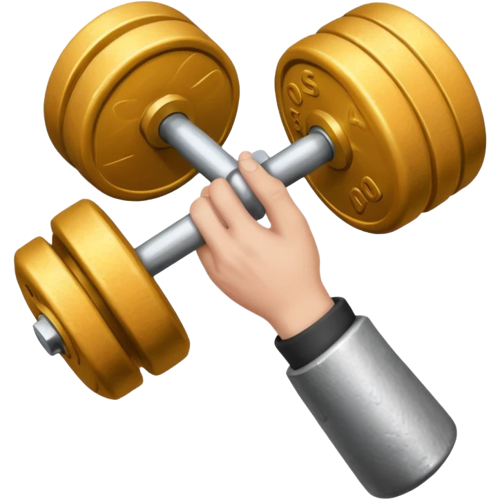 гиря в руке emoji