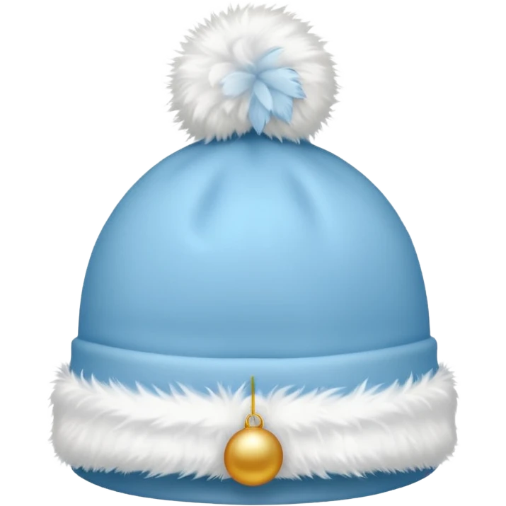 light blue Christmas hat emoji