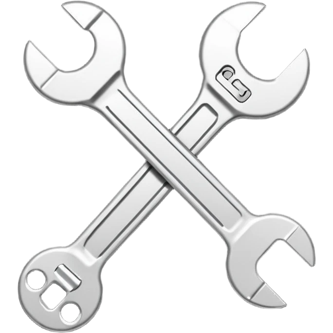 emoji symbolizing code refactor, with a wrench and code brackets, minimal style emoji