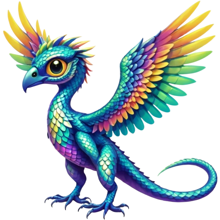 Tropical Exotic Fakémon-fantasy-creature, full body emoji