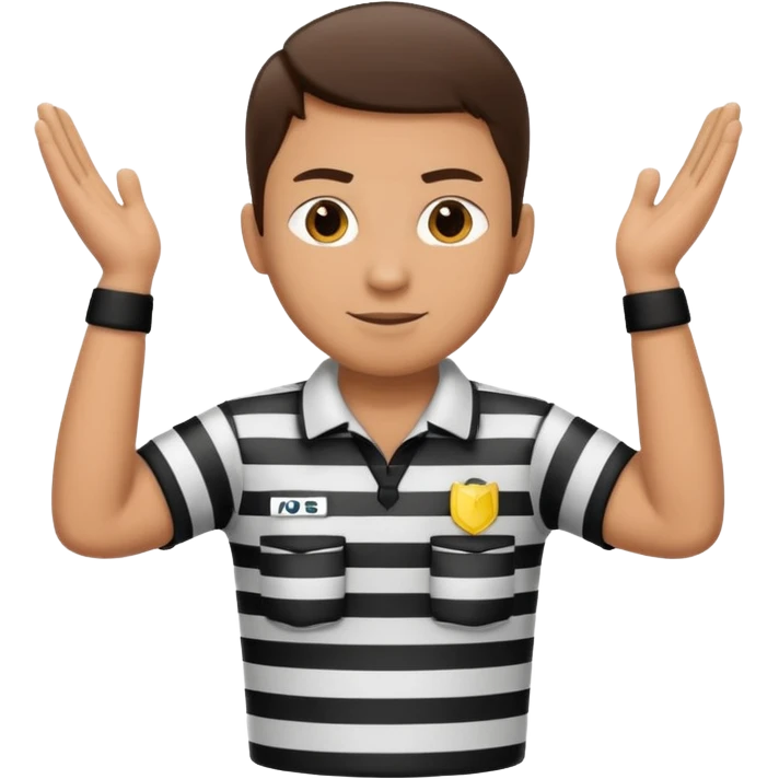 referee with crossed arms up emoji
