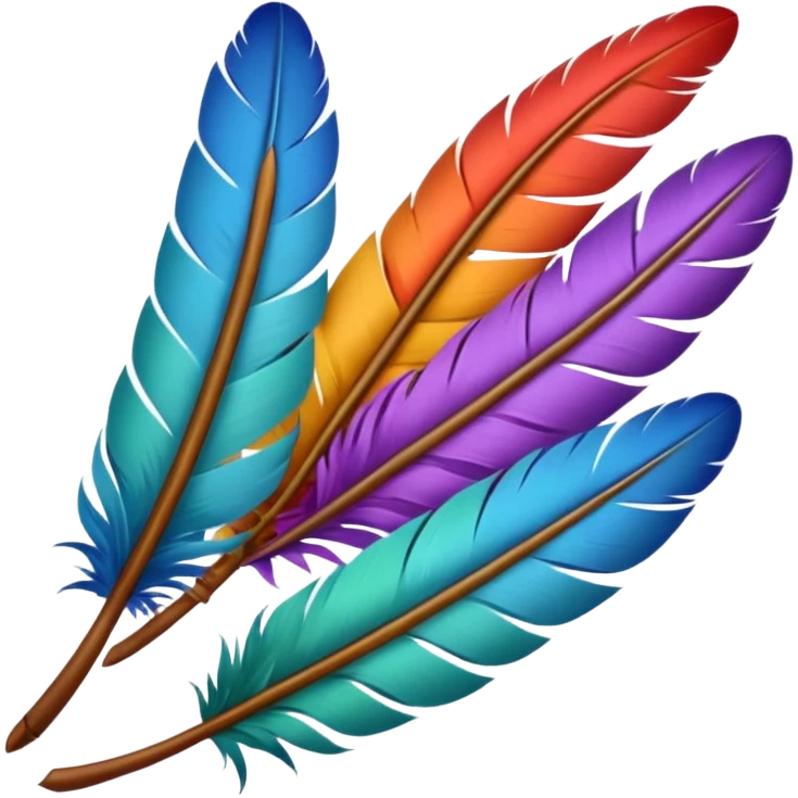 a dovetail consisting of neatly arranged feathers emoji