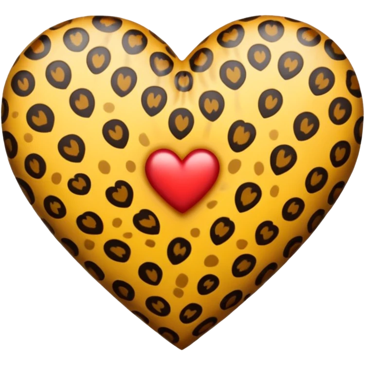 Emoji corazón leopardo blanco  emoji