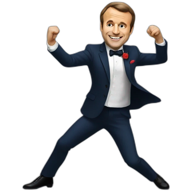 Emanuel Macron dancing emoji
