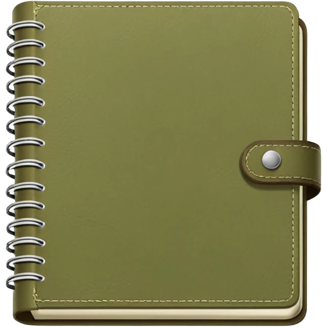 Pale olive Planner open notebook emoji