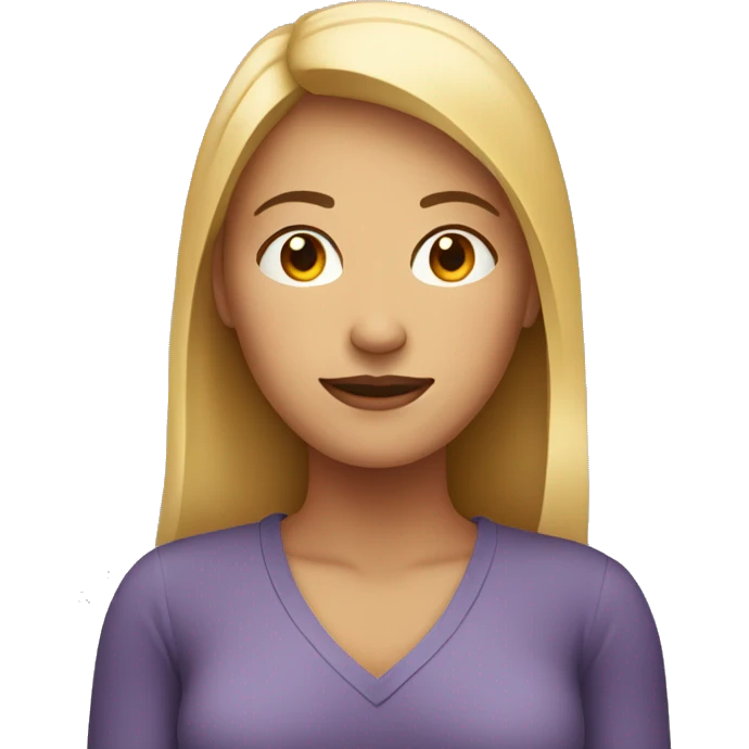 woman with large area between neck and stomach emoji