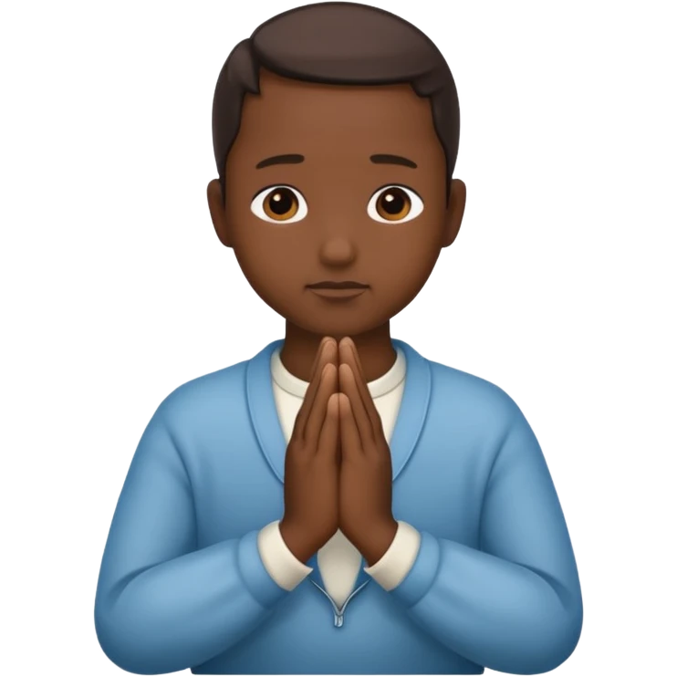 Black praying hands emoji