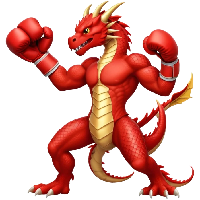 A Dragon boxing emoji