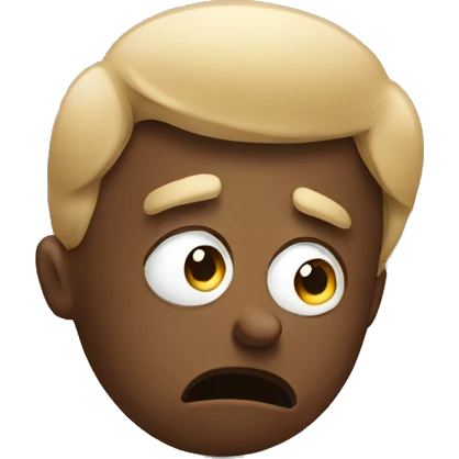 Frustrated pooping face emoji