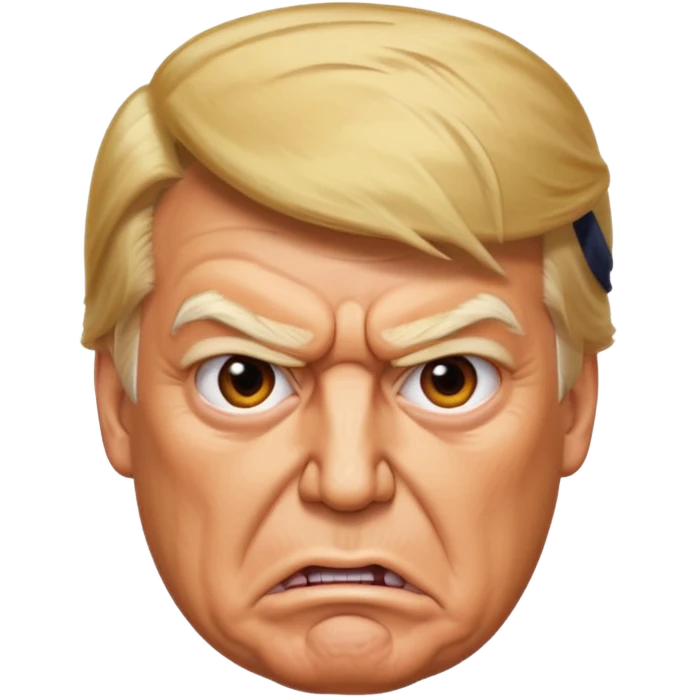 donald trump is angry. and he shows it with hand emoji
